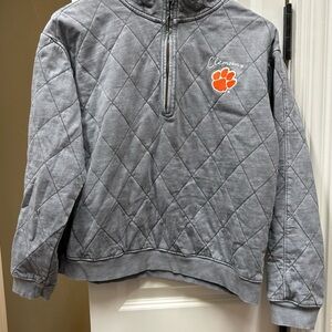 Gray Quilted Kids Pullover
